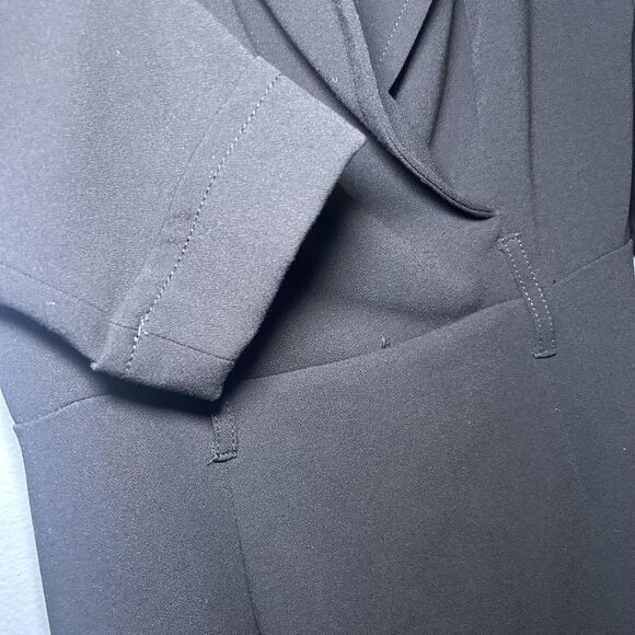 Donna Karan New York Dress Women's 6 Black Cowl Neck Sheath Belted Work Office - Picture 5 of 12